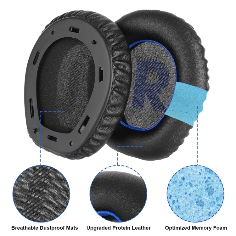 1pair For JBL Quantum Q100 Headphone Leather Sponge Cover Gaming Headset Earmuffs(Navy Blue) - Earmuff & Pad by buy2fix | Online Shopping UK | buy2fix