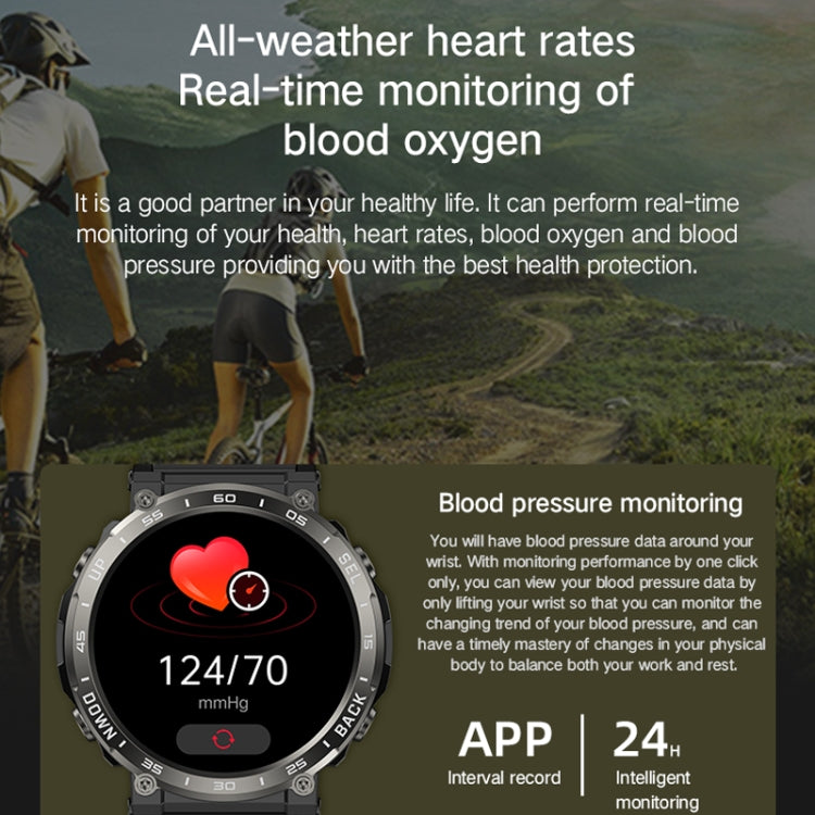 Bluetooth Talk Outdoor Pedometer Exercise Heart Rate Sleep Monitoring Smart Watch(Silver) - Smart Watches by buy2fix | Online Shopping UK | buy2fix