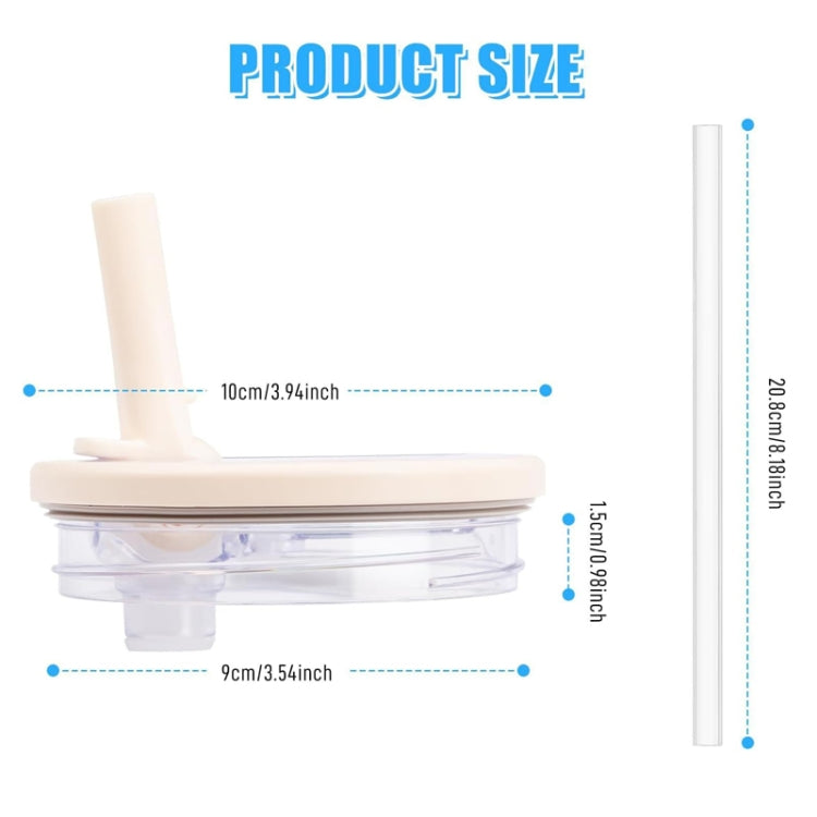 For Stanley 40oz Adventure Quencher Transparent Straw Lid Replacement Parts, Spec: 4pcs /Set White - Vacuum Thermoses & Cups by buy2fix | Online Shopping UK | buy2fix