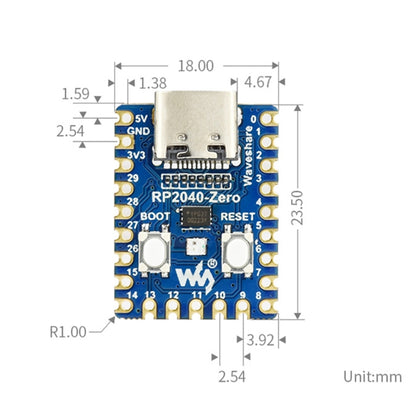 Waveshare Pico-Like MCU Board Based On Raspberry Pi RP2040, Spec: Zero - Boards & Shields by Waveshare | Online Shopping UK | buy2fix