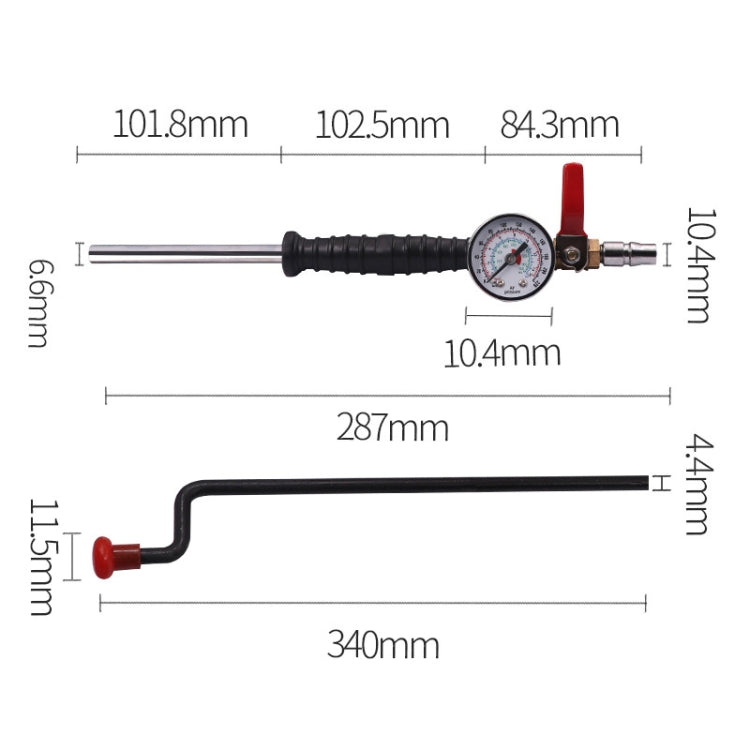 Car Tire Hand-crank Fast Inflation Rod Universal Air Filling Rod With Meter - Inflatable Pump by buy2fix | Online Shopping UK | buy2fix