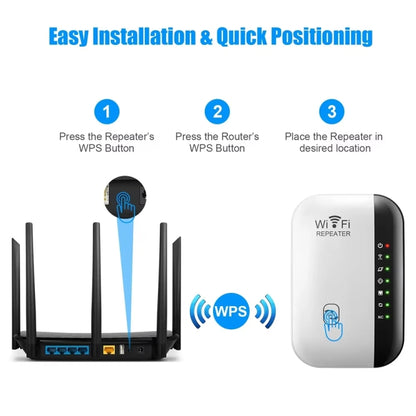 300Mbps Wireless WIFI Repeater 2.4G Route Signal Amplifier 7 Lights Version, Spec: UK Plug - Broadband Amplifiers by buy2fix | Online Shopping UK | buy2fix