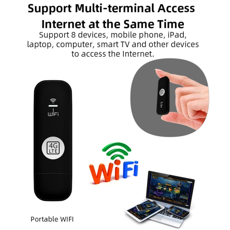 Global Edition 4G UFI LTE WiFi Dongle Wireless Router Plug-in NIC Router(Black) - 4G Mobile Wifi by buy2fix | Online Shopping UK | buy2fix