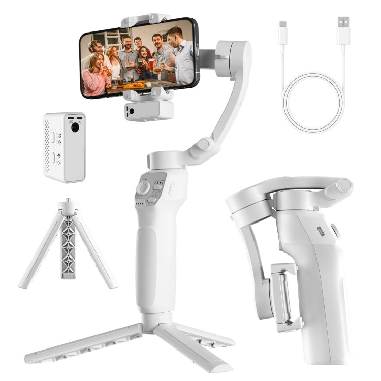 Three-Axis Anti-Shake Smart Gimbal Handheld Stabiliser With Face Follow Shot(White) - Handheld Gimbals by buy2fix | Online Shopping UK | buy2fix