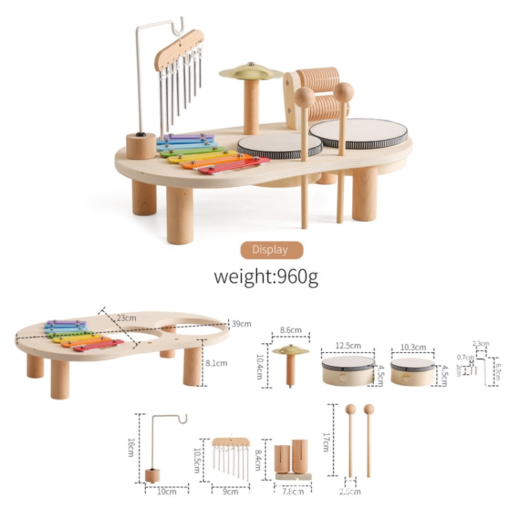 Children Wooden Desktop Music Percussion Toy Baby Early Learning Drum Enlightenment Toy, Style: Music Stand - Musical Instrument Toys by buy2fix | Online Shopping UK | buy2fix