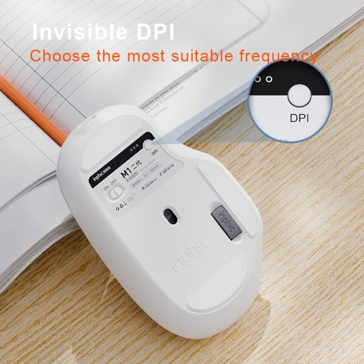 Inphic M1 2nd Generation Wireless Mice Rechargeable Mute Business Office Home Laptop Mouse, Color: 2.4G White - Wireless Mice by Inphic | Online Shopping UK | buy2fix