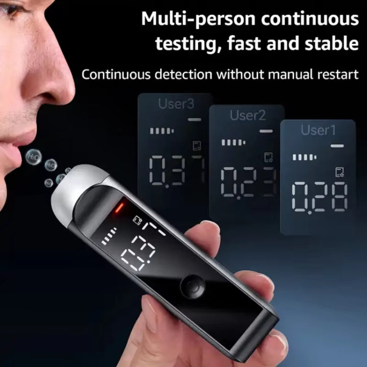 Portable Digital Alcohol Tester Breathalyzer Rechargeable Alcohol Test Tool - Breath Alcohol Tester by buy2fix | Online Shopping UK | buy2fix