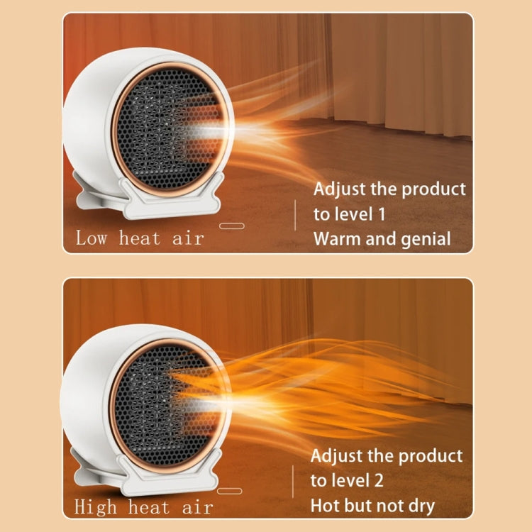 1800W Desktop High-power Two-speed Heater Household Fast Heating Heater, Spec: EU Plug(White) - Electric Heaters by buy2fix | Online Shopping UK | buy2fix