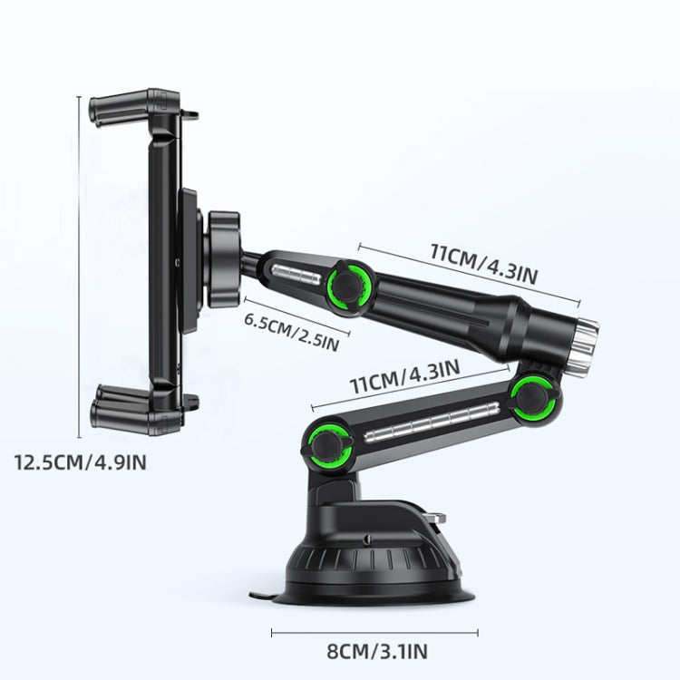Car Suction Cup Extended Tube Stacking Screen Phone Tablet Universal Holder - Universal Car Holders by buy2fix | Online Shopping UK | buy2fix