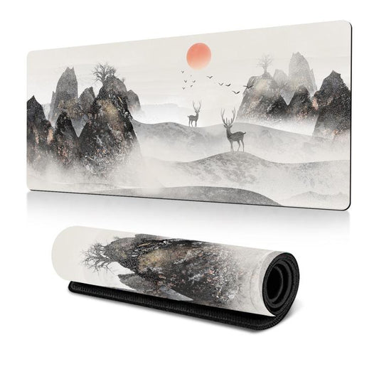 400x900x2mm Ink Painting Cherry Blossom Rubber Non-Slip Mouse Pad Desk Mat(Pattern 8) - Mouse Pads by buy2fix | Online Shopping UK | buy2fix