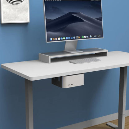 For Mac Studio Under Desk Metal Bracket Cooling Storage Wall Mount Stand(Black) - MINI PC Accessories & Gadgets by buy2fix | Online Shopping UK | buy2fix