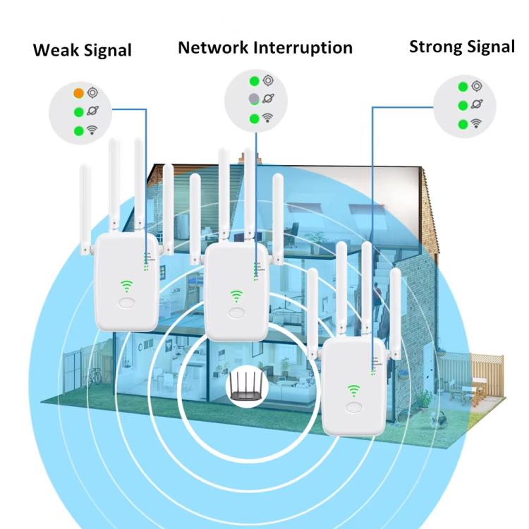 Urant U11 300Mbps 2.4G Wireless Repeater WiFi Signal Amplifier Support WPS Quick Setting EU Plug White - Broadband Amplifiers by Urant | Online Shopping UK | buy2fix