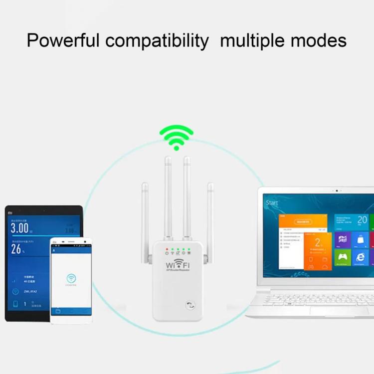 Urant U9 300Mbps 2.4G Wireless Repeater WiFi Signal Amplifier Support WPS Quick Setting AU Plug White - Broadband Amplifiers by Urant | Online Shopping UK | buy2fix