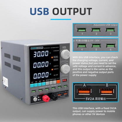 SUGON 3010PM 150W 30V 10A 4 Digital Display Cell Phone Repair Power Meter US Plug - Power Supply by SUGON | Online Shopping UK | buy2fix