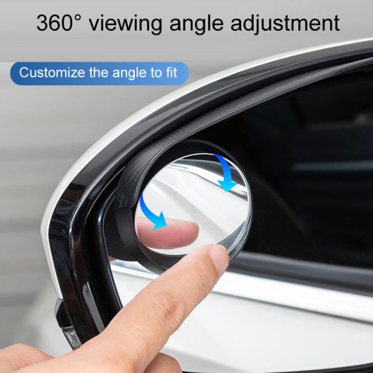 2pcs / Set Car Mirror Reversing Shield Rain Brow 2 In 1 Carbon Fiber Reflective Auxiliary Mirror Cover - Convex Mirror & Accessories by buy2fix | Online Shopping UK | buy2fix