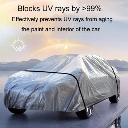 Car PE Film Waterproof And Dustproof Four Seasons Universal Coat Cover, Size: XL(Silver Gray) - PE Material by buy2fix | Online Shopping UK | buy2fix