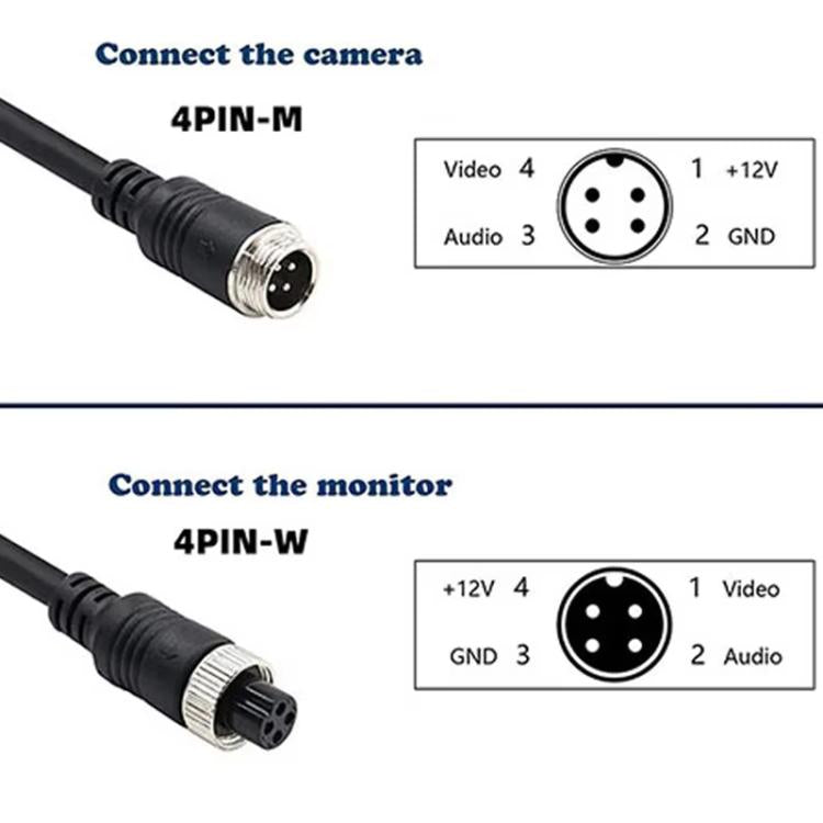 4 Pin Aviation Female To RCA Female DC Male Car Camera Adapter Connector Wire 50cm - DIY Cables by buy2fix | Online Shopping UK | buy2fix