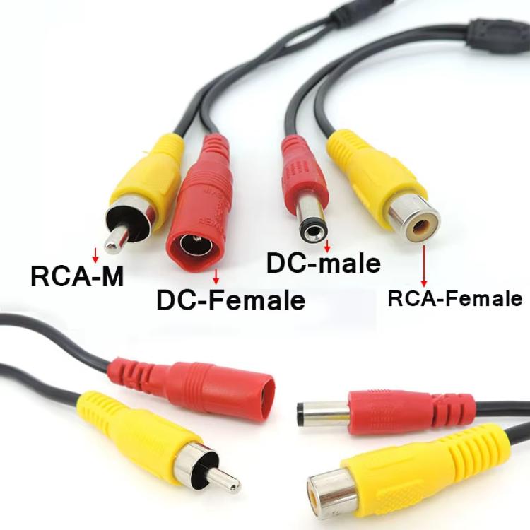 4 Pin Aviation Female To RCA Female DC Female Car Camera Adapter Connector Wire 50cm - DIY Cables by buy2fix | Online Shopping UK | buy2fix