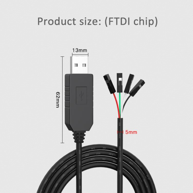 FTDI Chip USB to TTL Download Cable Program Software Burning Serial Picrocontroller Upgrade Wire - USB Cable by buy2fix | Online Shopping UK | buy2fix