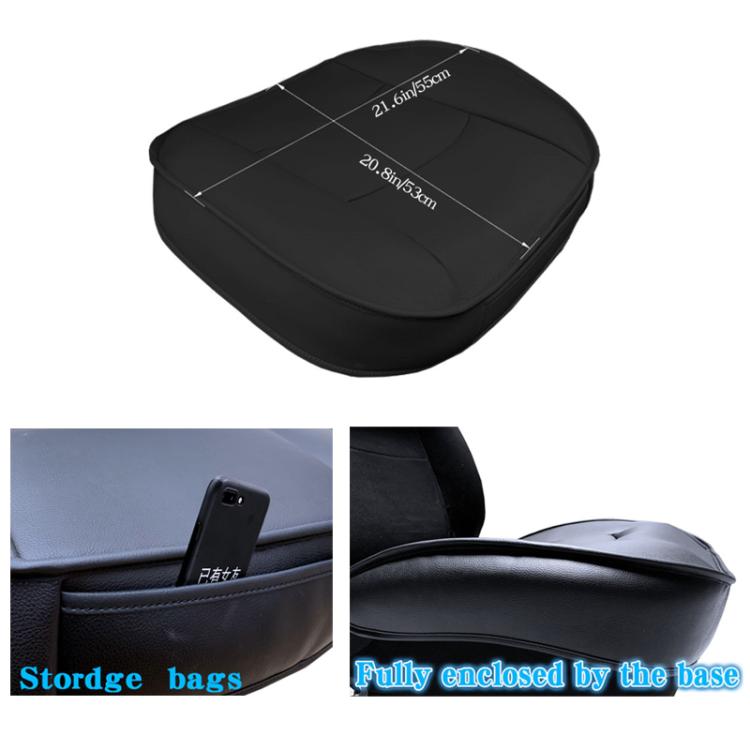 Car SUV Single Seat Backless Leather Protective Seat Cover(Black) - Seat Accessories by buy2fix | Online Shopping UK | buy2fix