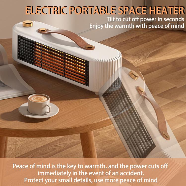 FS007 800W Home Desktop Heater Large Area PTC Heating Device, Spec: US Plug(White) - Electric Heaters by buy2fix | Online Shopping UK | buy2fix