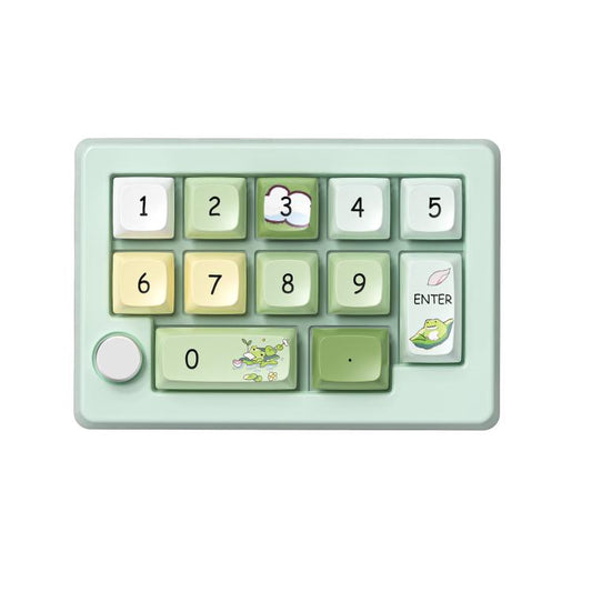 MKESPN W908 Wireless Tri-Mode Hot-Swappable Macro-Defined RGB Backlit Gaming Mechanical Keypad(Light Green) - Mini Keyboard by MKESPN | Online Shopping UK | buy2fix