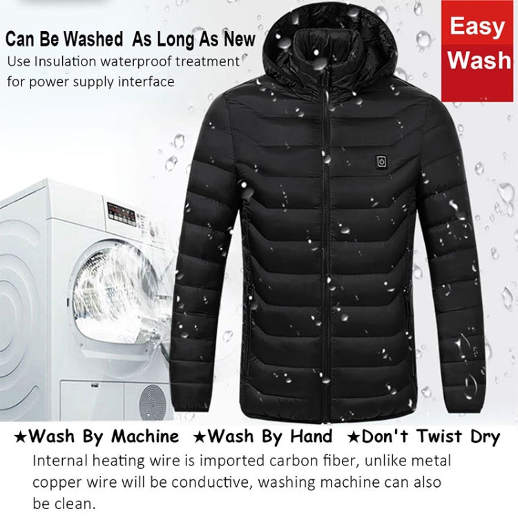 Winter Smart Electric Heating Hooded Jacket, Size:L(Black) - Down Jackets by buy2fix | Online Shopping UK | buy2fix