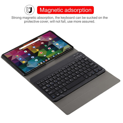 AM11 2 in 1 Removable Bluetooth Keyboard + Protective Leather Tablet Case with Holder for Lenovo M10 FHD REL TB-X605FC/LC(Black) - Lenovo Keyboard by buy2fix | Online Shopping UK | buy2fix