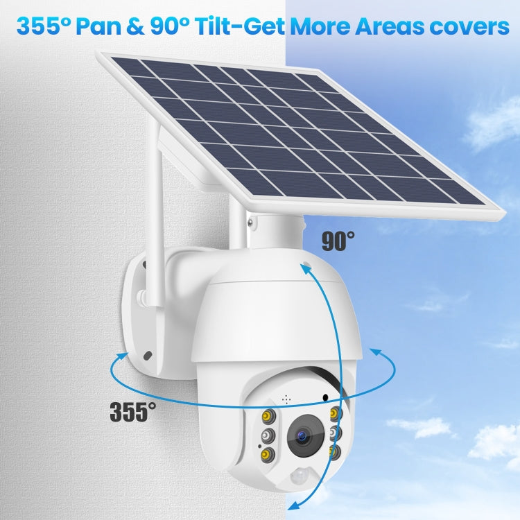 T16 1080P Full HD Solar Powered WiFi Camera, Support PIR Alarm, Night Vision, Two Way Audio, TF Card - Security by buy2fix | Online Shopping UK | buy2fix