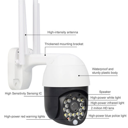 QX27 1080P WiFi High-definition Surveillance Camera Outdoor Dome Camera, Support Night Vision & Two-way Voice & Motion Detection(EU Plug) - Security by buy2fix | Online Shopping UK | buy2fix