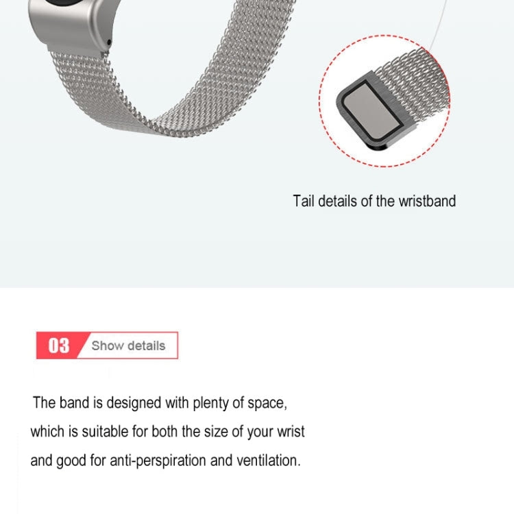 Mijobs Milan CS Metal Magnetic Watch Band for Xiaomi Mi Band 3 & 4 & 5 & 6, Host not Include(Black) - Watch Bands by buy2fix | Online Shopping UK | buy2fix