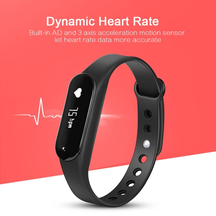 CHIGU C6 0.69 inch OLED Display Bluetooth Smart Bracelet, Support Heart Rate Monitor / Pedometer / Calls Remind / Sleep Monitor / Sedentary Reminder / Alarm / Anti-lost, Compatible with Android and iOS Phones (Black) - Smart Wear by buy2fix | Online Shopping UK | buy2fix