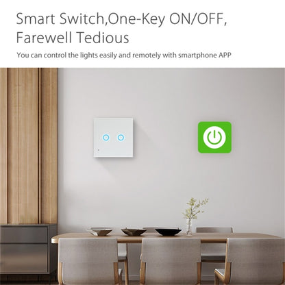 NEO NAS-SC02W Wireless WiFi EU Smart Light Control Switch 2Gang - Smart Switch by NEO | Online Shopping UK | buy2fix