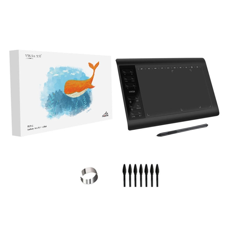 VINSA VIN1060PLUS 10x6 inch 8192 Levels Pressure Sensitivity Digital Drawing Board - Consumer Electronics by buy2fix | Online Shopping UK | buy2fix