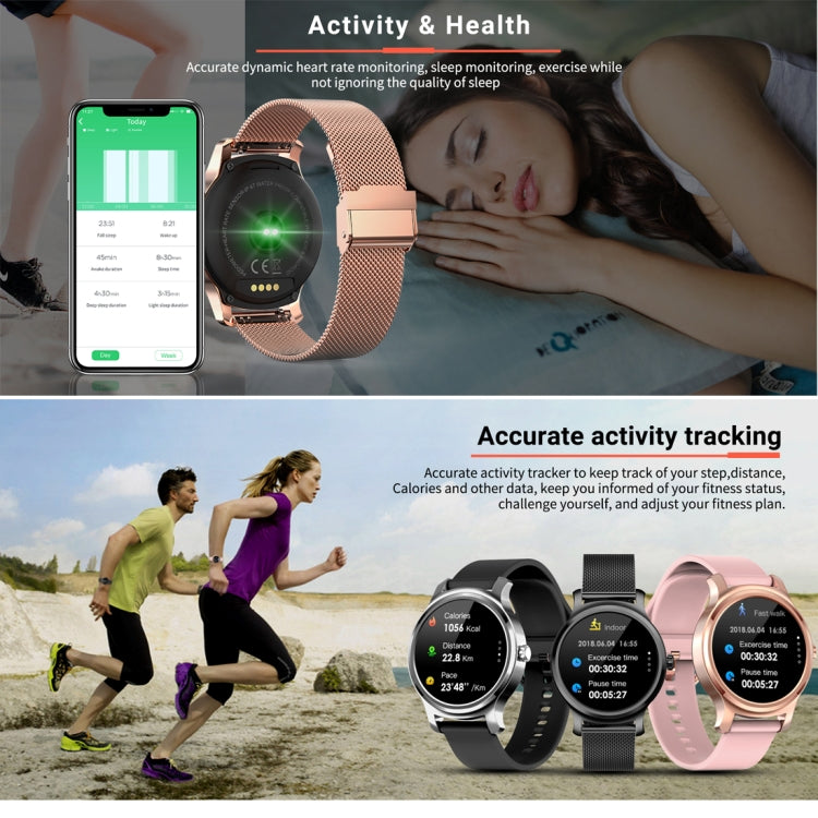 SMA-R2 1.3 inches IPS Screen Smart Watch IP65 Waterproof,Support Call /Message Reminder /Dual-mode Bluetooth 3.0 + 4.0/ Sleeping Monitoring /Sedentary Reminder (Rose Gold Metal Strap) - Smart Wear by buy2fix | Online Shopping UK | buy2fix