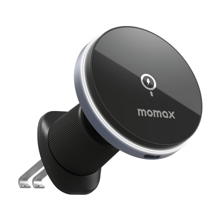 MOMAX CM25A Magnetic Wireless Charger Car Air Outlet Phone Holder - Wireless Charger Holders by MOMAX | Online Shopping UK | buy2fix