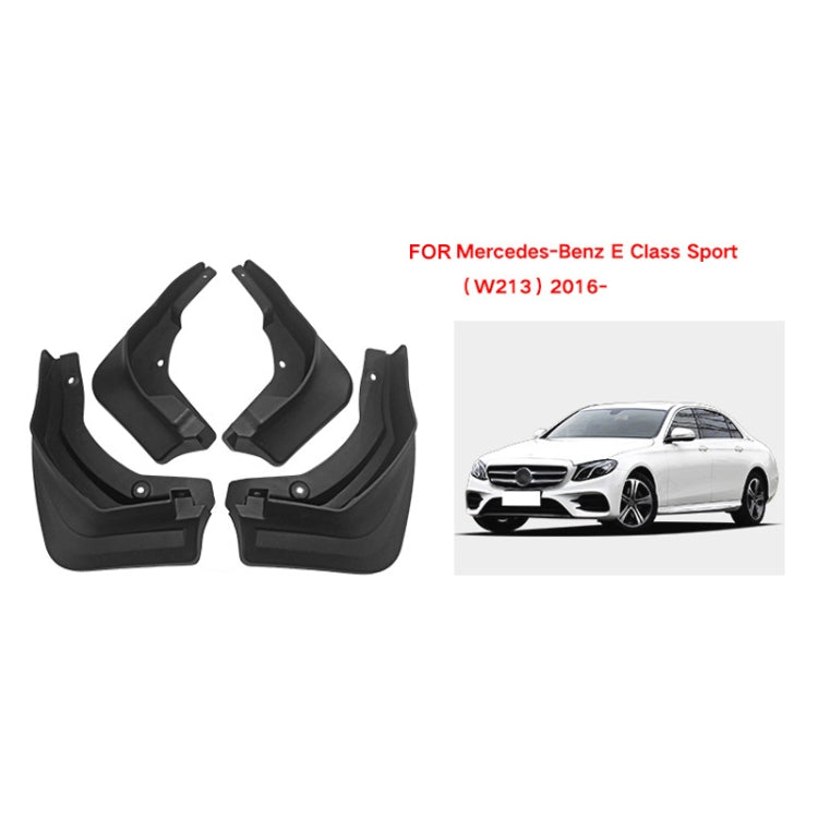 For Mercedes-Benz E-class Sport 2016 4pcs/Set Car Auto Soft Plastic Splash Flaps Fender Guard - Mudguards by buy2fix | Online Shopping UK | buy2fix