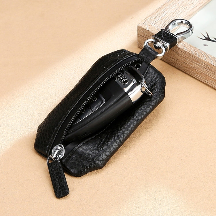 TP-9016 Litchi Texture Waterproof Zipper Car Key Bag (Black) - Car Key Cases by buy2fix | Online Shopping UK | buy2fix