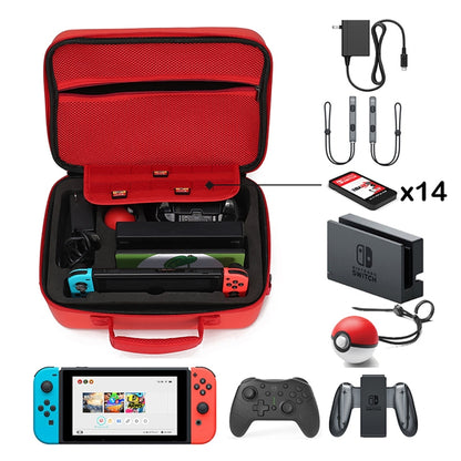 Multi-function Portable Slant Single Shoulder Storage Bag Suitcase Protective Box for Nintendo Switch(Red) - Bags by buy2fix | Online Shopping UK | buy2fix