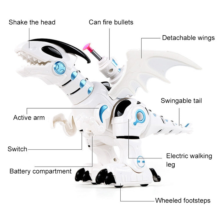 Electric Mechanical Fighting Dinosaur Children Dinosaur Model Toy, Support Walking & Lighting & Sound & Launch Soft Bullet - Music Toys by buy2fix | Online Shopping UK | buy2fix