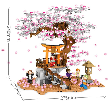 SEMBO 601076 Cherry Blossom Series Puzzle Assembled Toy Small Particle Building Blocks - Building Blocks by buy2fix | Online Shopping UK | buy2fix