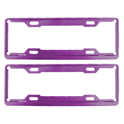 2 PCS Car License Plate Frames Car Styling License Plate Frame Aluminum Alloy Universal License Plate Holder Car Accessories(Purple) - License Plate Covers & Frames by buy2fix | Online Shopping UK | buy2fix