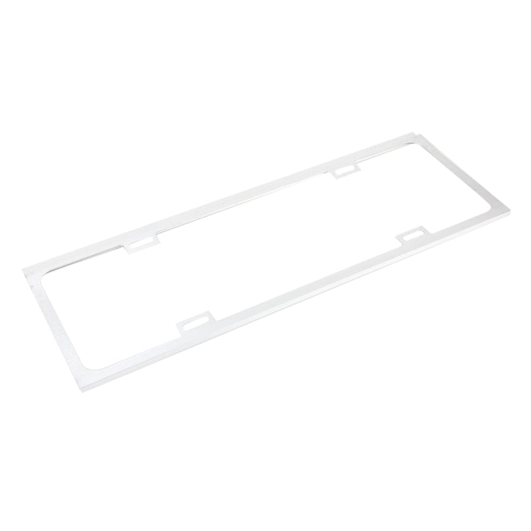 2 PCS Car License Plate Frames Car Styling License Plate Frame Magnesium Alloy Universal License Plate Holder Car Accessories(Silver) - License Plate Covers & Frames by buy2fix | Online Shopping UK | buy2fix