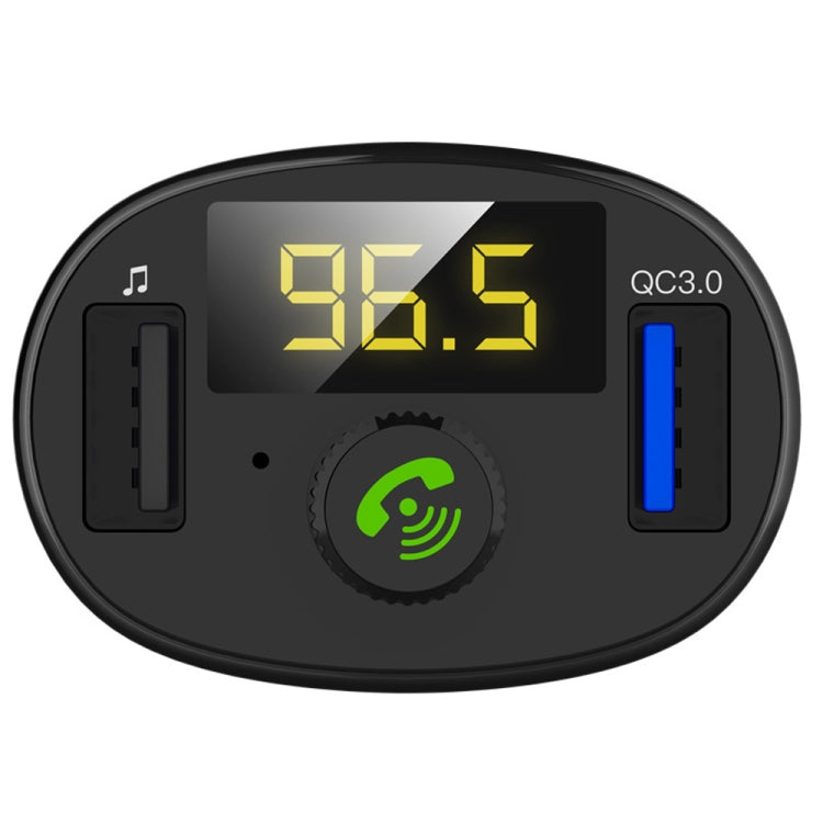 BT23 Wireless Car FM Transmitter QC 3.0 Quick Charge, Support USBx2 / Hands-free Calling(Black) - Bluetooth Car Kits by buy2fix | Online Shopping UK | buy2fix