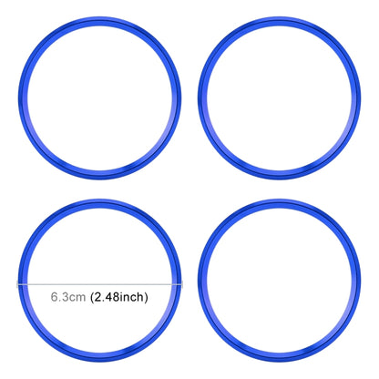 4 PCS Car Metal Wheel Hub Decoration Ring for BMW 5 Series 2018 (Blue) - In Car by buy2fix | Online Shopping UK | buy2fix