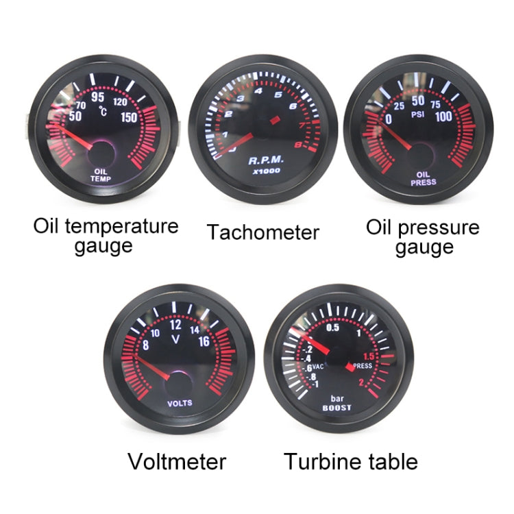 52mm 12V Universal Car Modified Oil Temperature Gauge - In Car by buy2fix | Online Shopping UK | buy2fix