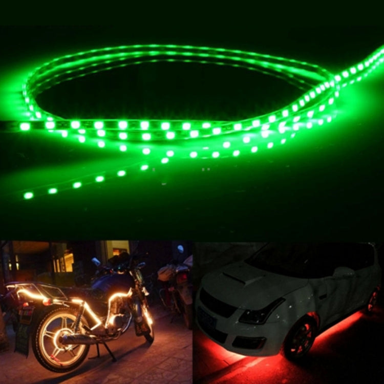 5 PCS 45 LED 3528 SMD Waterproof Flexible Car Strip Light for Car Decoration, DC 12V, Length: 90cm(Green Light) - Decorative Lights by buy2fix | Online Shopping UK | buy2fix