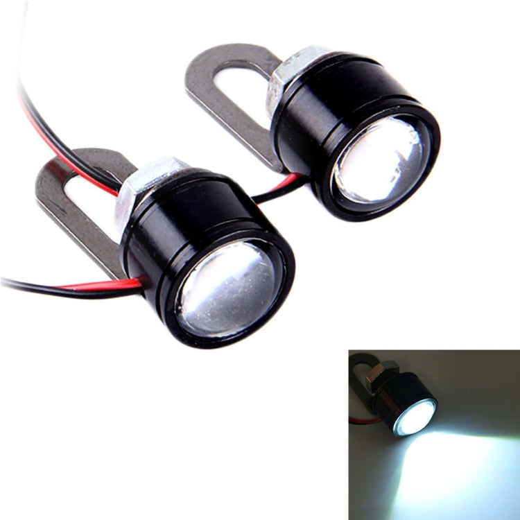 2 PCS 12V 3W Eagle Eyes LED Light For Motorcycle ，Wire Length: 45cm(White Light) - Eagle Eye Lights by buy2fix | Online Shopping UK | buy2fix