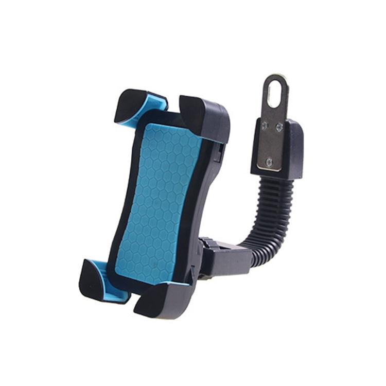 Universal 360 Degrees Free Rotation ABS Motorcycle Phone Bracket Mountain Bike Navigation Bracket GPS/Mobile Holder for 3.5-6.5 inch Mobile Phone(Blue) - Holder by buy2fix | Online Shopping UK | buy2fix