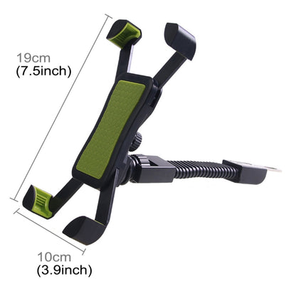 Universal 360 Degrees Free Rotation ABS Motorcycle Phone Bracket Mountain Bike Navigation Bracket GPS/Mobile Holder for 3.5-6.5 inch Mobile Phone(Blue) - Holder by buy2fix | Online Shopping UK | buy2fix